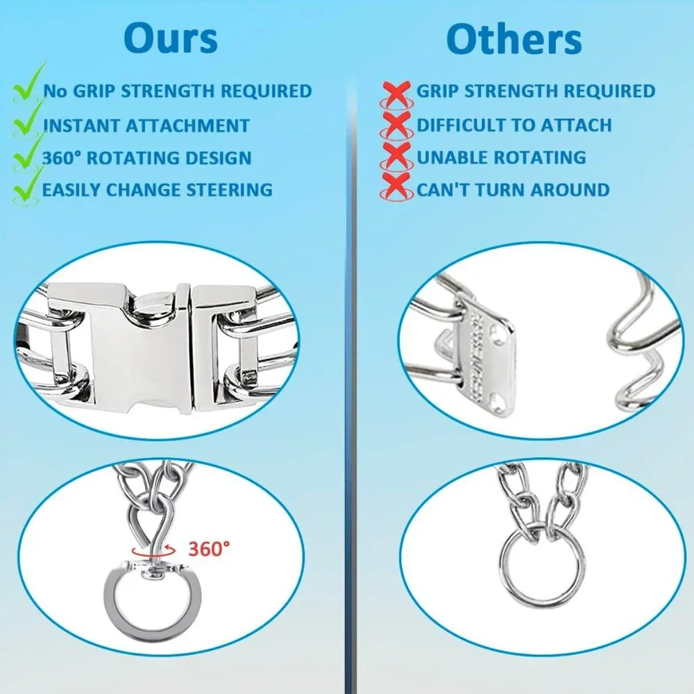 No Pull Collar with Quick Release Buckle for Small Medium Large Dogs
